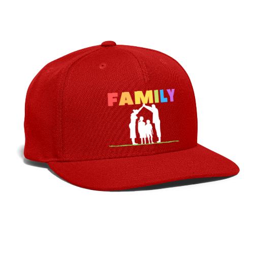 Colorful Text Family - Snapback Baseball Cap