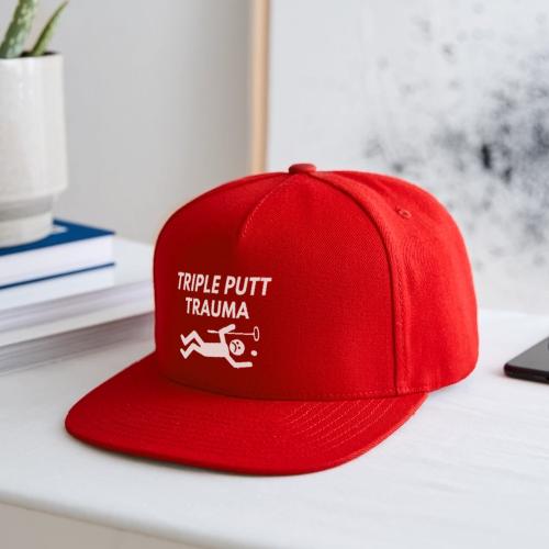 Triple Putt Trauma Funny Putter Quote - Snapback Baseball Cap