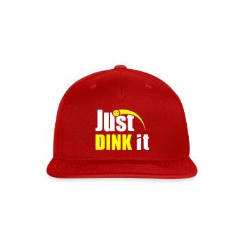 Just Dink It - Snapback Baseball Cap - red - Front