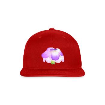 violet blossom - Snapback Baseball Cap - red - Front