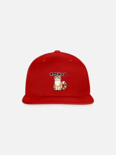 Grumpy Cat Manga Panel:nanimiteruno - Snapback Baseball Cap - red