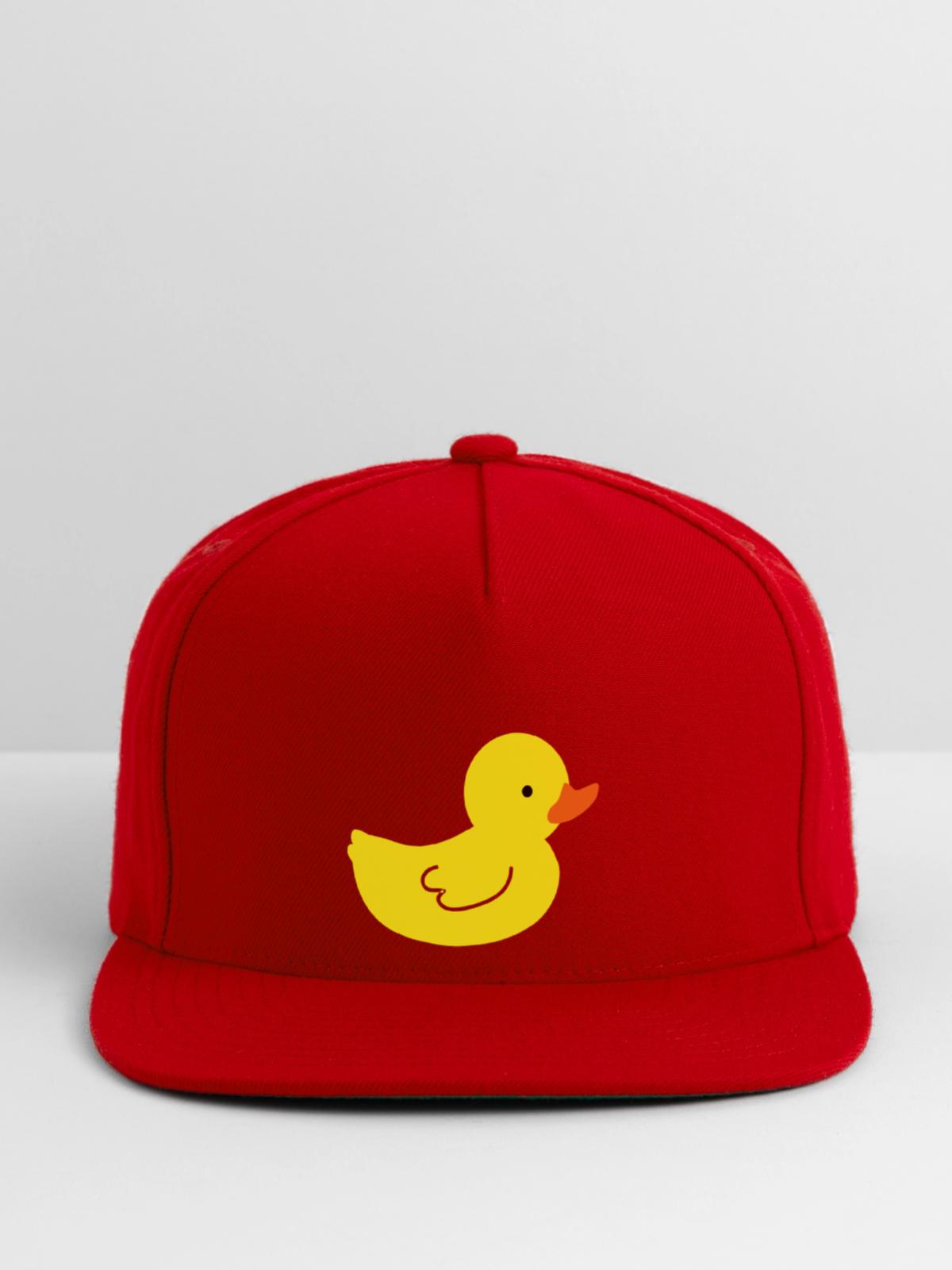 rubber ducky - Snapback Baseball Cap - red - Front