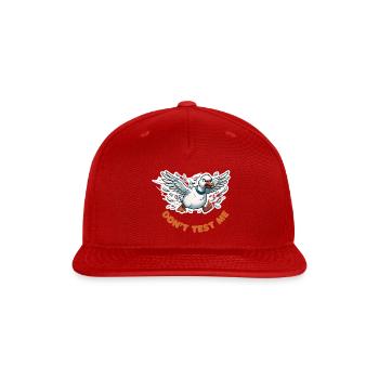 DontTestMe Duck Attitude - Snapback Baseball Cap - red - Front