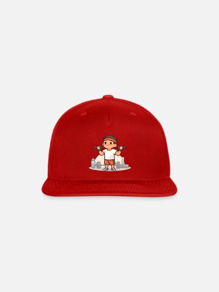 Little Lifters: Gym Kid - Snapback Baseball Cap - red