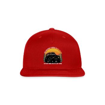 GO_WHERE_THERE_IS NO ROAD - Snapback Baseball Cap - red - Front