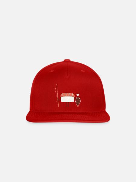 Kawaii Sushi Angler - Snapback Baseball Cap - red