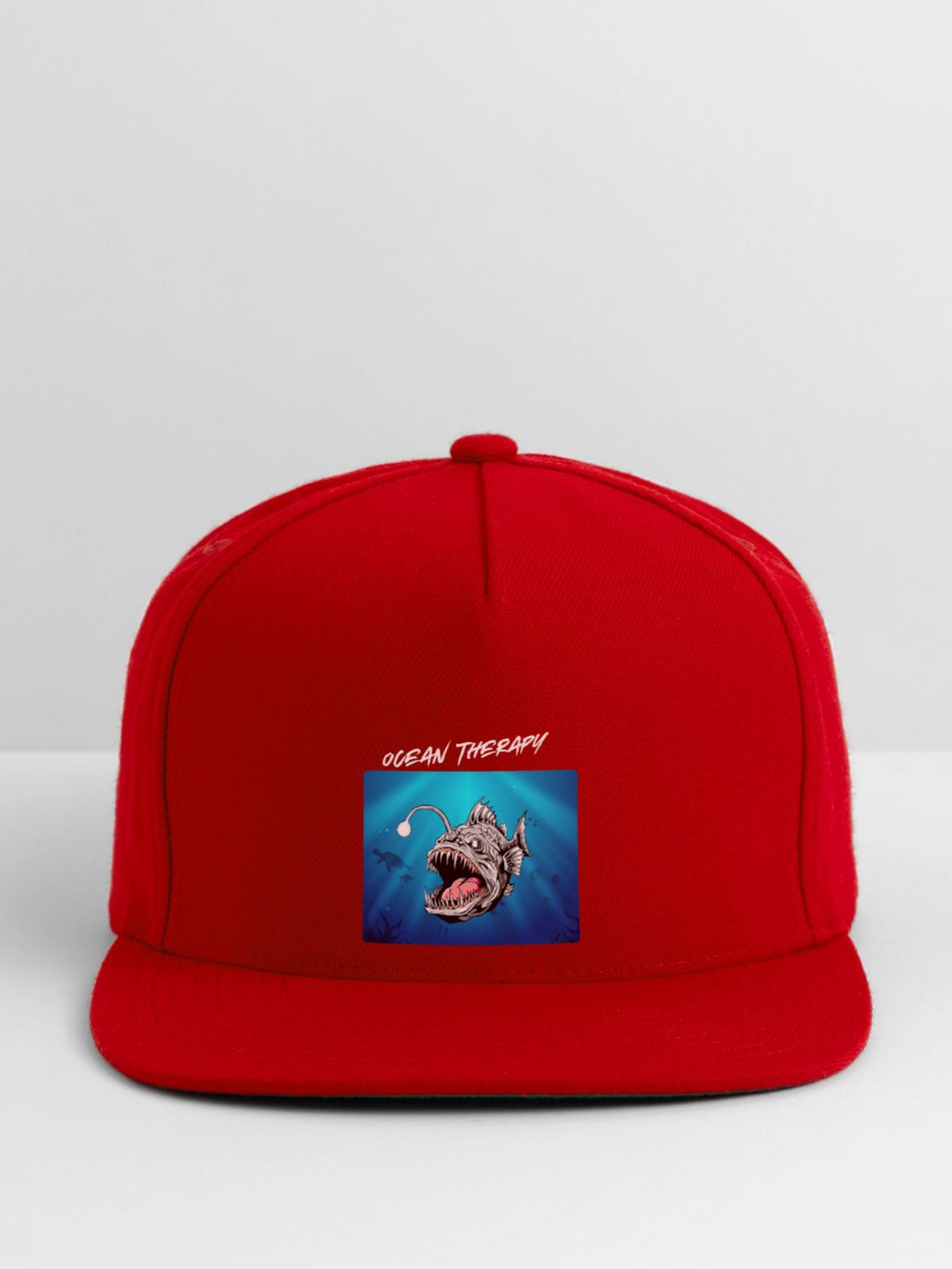 Ocean_Therapy - Snapback Baseball Cap - red - Front