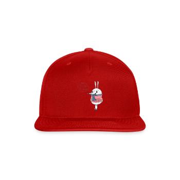 Hello My Friend Cute Rabbit - Snapback Baseball Cap - red - Front