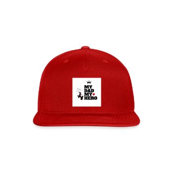 My Dad My Hero - Snapback Baseball Cap - red - Front