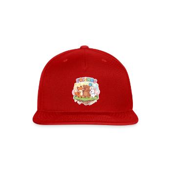 Floating Isle Friends - Snapback Baseball Cap - red - Front