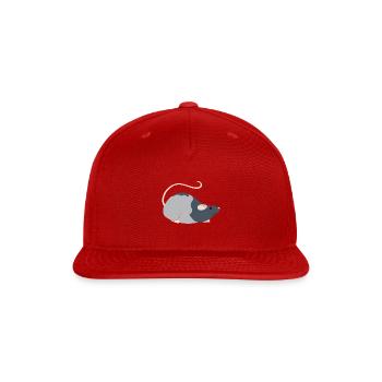 Rat - Snapback Baseball Cap - red - Front