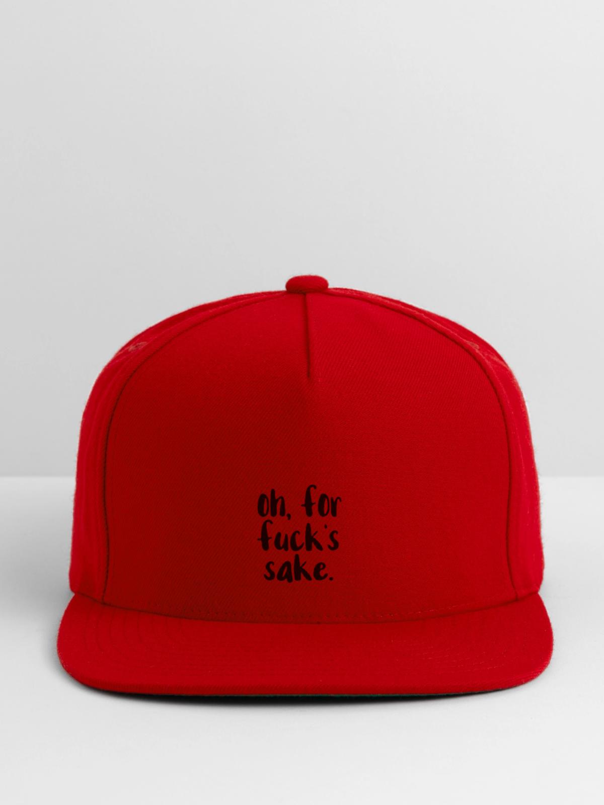 Fuck Sake - Snapback Baseball Cap - red - Front