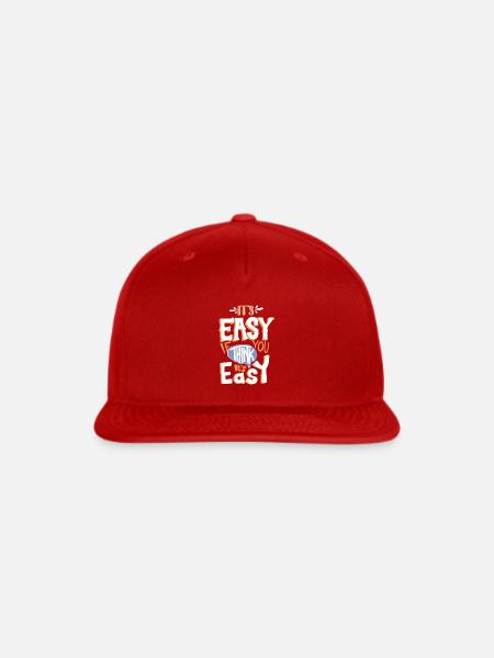 its easy - Snapback Baseball Cap - red