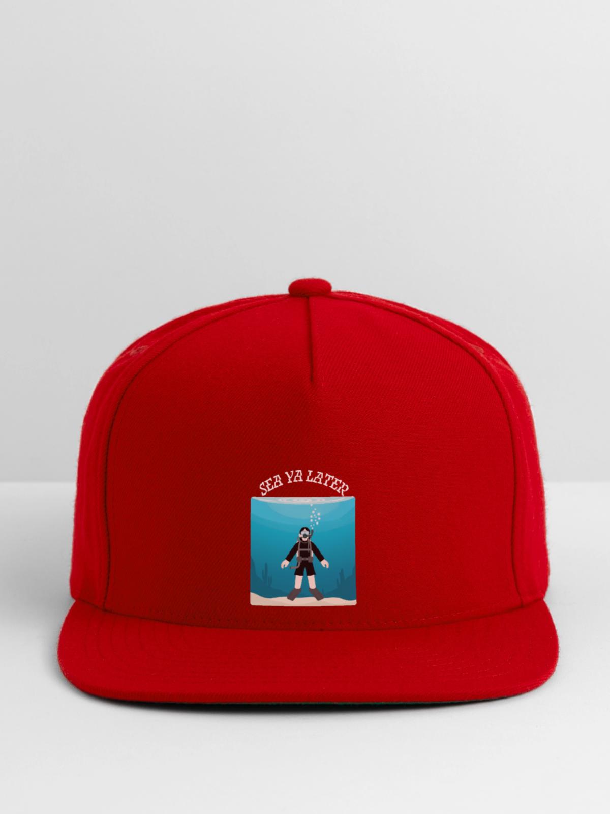 Sea_Ya_Later - Snapback Baseball Cap - red - Front