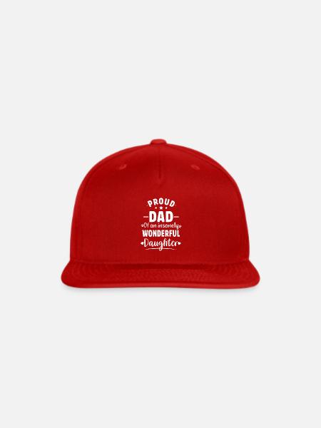 Proud Dad Of An Insanely Wonderful Daughter - Snapback Baseball Cap - red