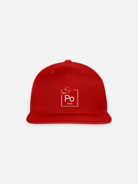 Potato Periodic Chart - Snapback Baseball Cap - red