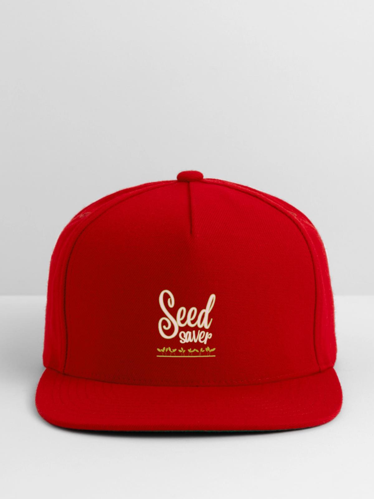 Seed Saver - Snapback Baseball Cap - red - Front