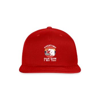 Every One Calm Down I Got This Plumber Plumbing - Snapback Baseball Cap - red - Front