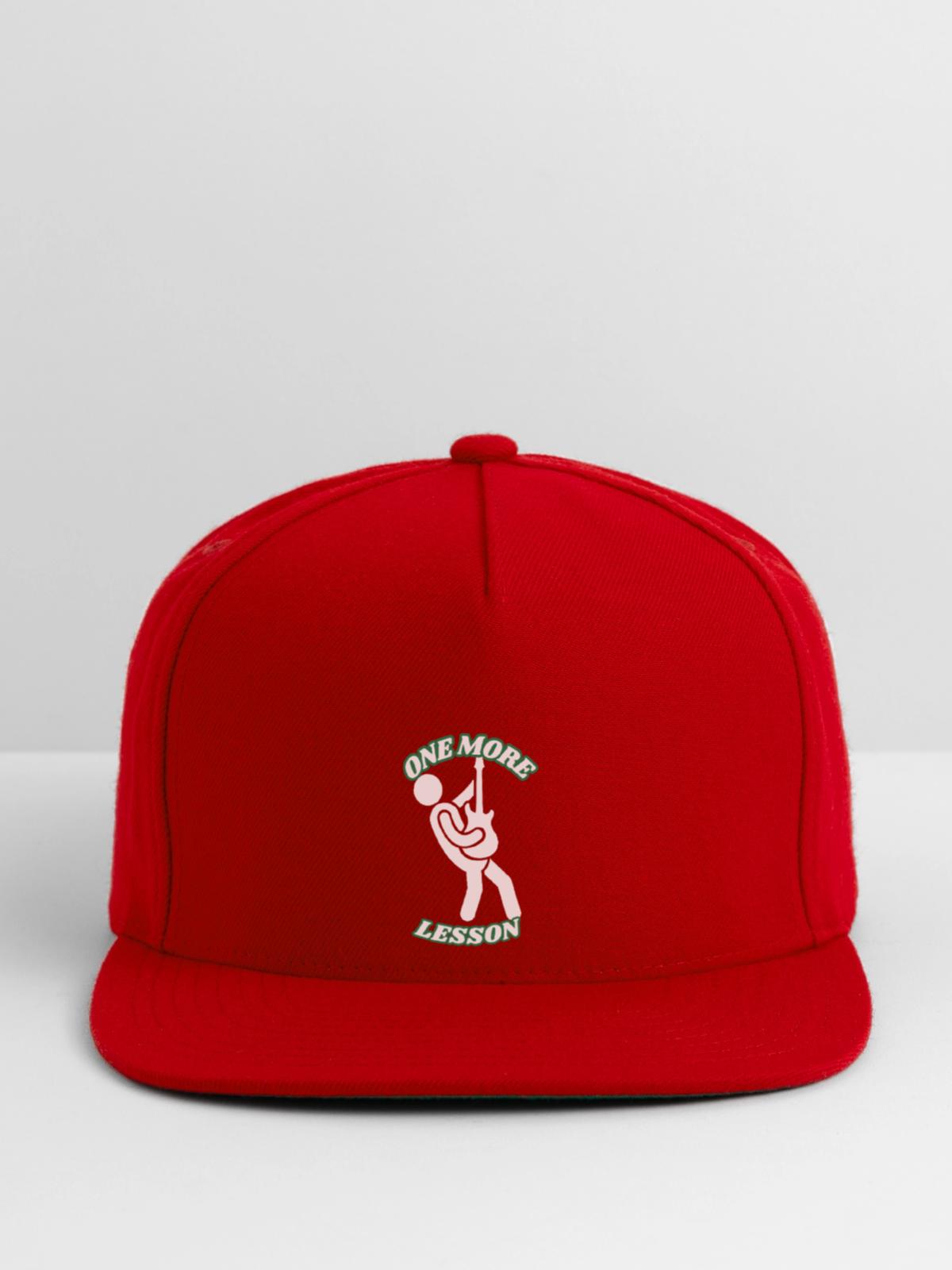 One_More_Lesson_-1- - Snapback Baseball Cap - red - Front