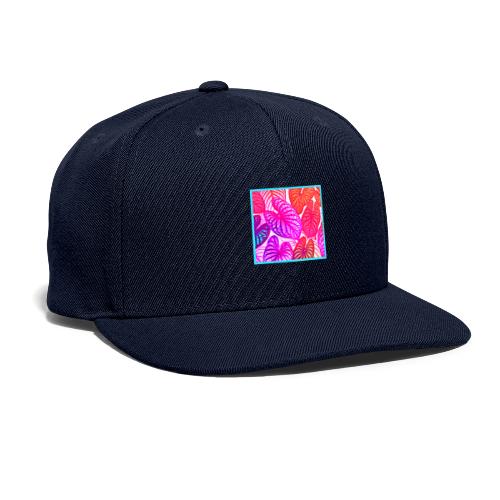 Color Burst Leaves Neon Elegance - Snapback Baseball Cap