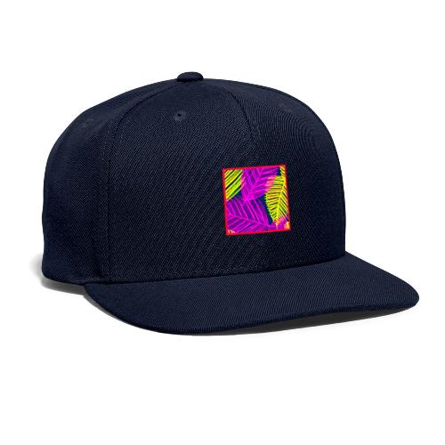 Neon Leaf Delight Chromatic Art - Snapback Baseball Cap