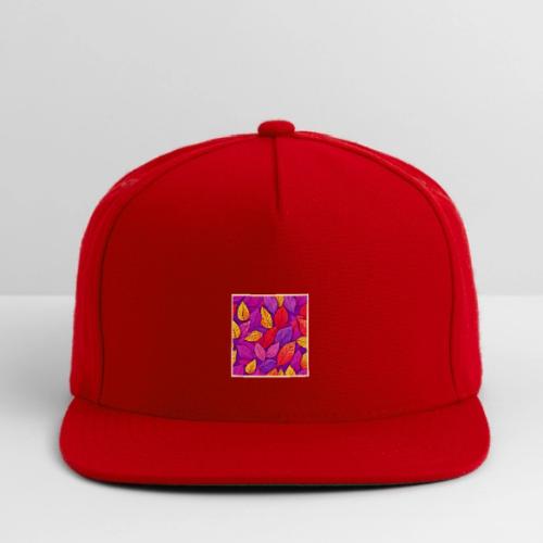 Colorful Cartoon Foliage: Purple & Yellow - Snapback Baseball Cap