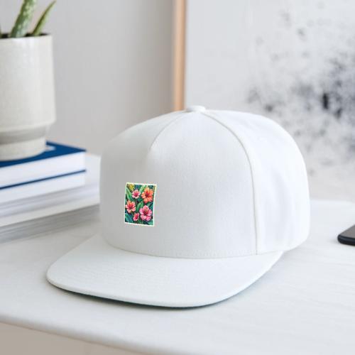 Tropical Hibiscus Bloom Artistry - Snapback Baseball Cap