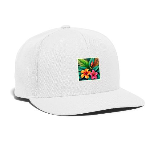 Tropical Hibiscus Bloom Art - Snapback Baseball Cap
