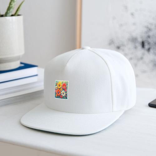 Vibrant Floral Fantasy Design - Snapback Baseball Cap