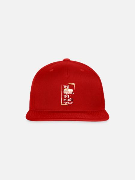 More you learn - Snapback Baseball Cap - red