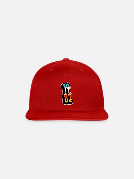 1982 Retro Stripes - Snapback Baseball Cap - red