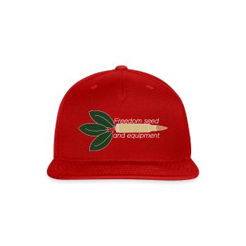 Freedom Seed And Equipment - Snapback Baseball Cap - red - Front