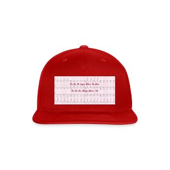 rick ekg 421 16 07 - Snapback Baseball Cap - red - Front