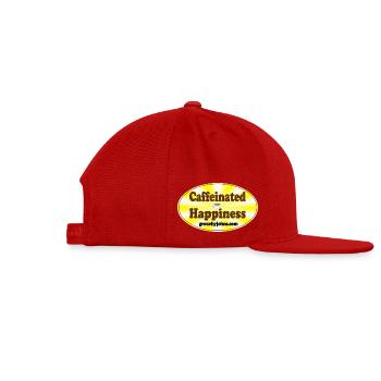 Grouchy John's Caffeinated Happiness Mens Tee - Snapback Baseball Cap - red - Right