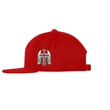Guardian Winged Cross - Snapback Baseball Cap - red - Left