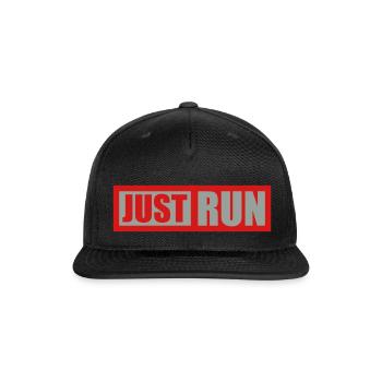 endurance just run fitness - Snapback Baseball Cap - black - Front