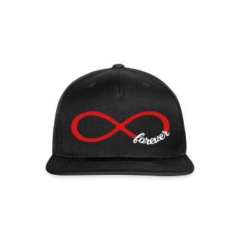 Infinity forever love - couple best friends symbol - Snapback Baseball Cap - black - Front