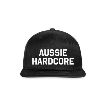 Australia Hardcore - Snapback Baseball Cap - black - Front