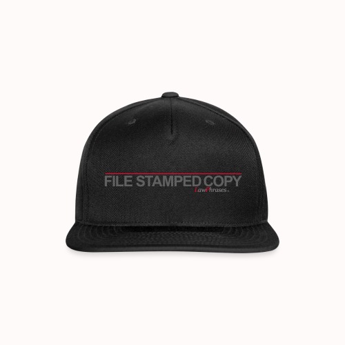 FILE STAMPED COPY - Snapback Baseball Cap
