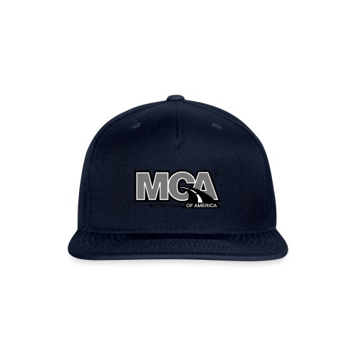 MCA Logo WBG Transparent BLACK WHITE TITLEfw fw pn - Snapback Baseball Cap