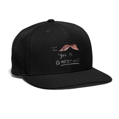 I mustache you a question! | Hand Drawn Design - Snapback Baseball Cap
