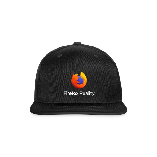 Firefox Reality - Transp., Vertical, White Text - Snapback Baseball Cap