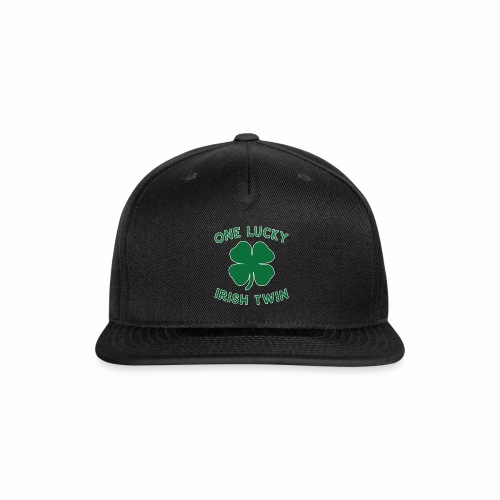 Lucky Twin St Patrick Day Irish Shamrock Gift. - Snapback Baseball Cap