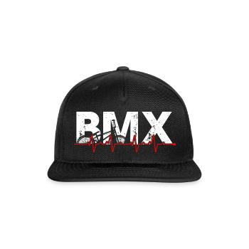 BMX Pulse Heartbeat Street Logo - Snapback Baseball Cap - black - Front