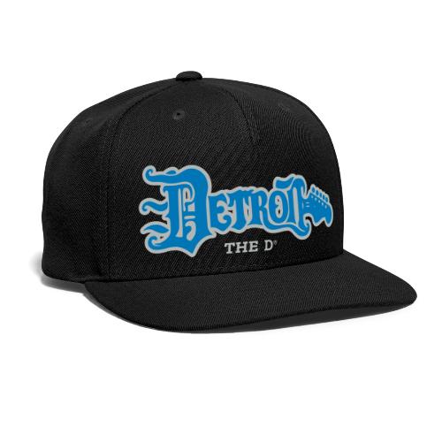 THE D GUITAR PLAIN FONT BLUE SILVER - Snapback Baseball Cap