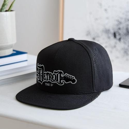 THE D GUITAR PLAIN FONT BLACK AND SILVER - Snapback Baseball Cap