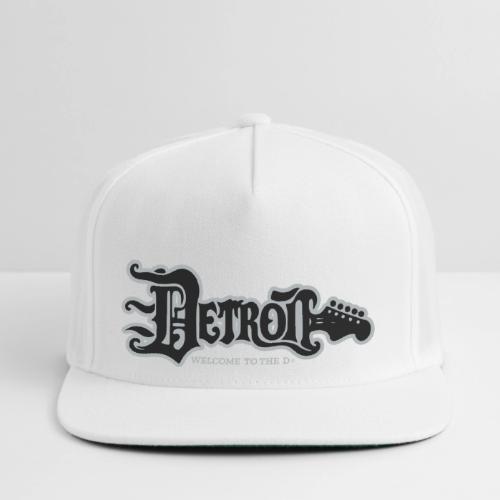 DETROIT GUITAR WTTD BLK SLR REG FONT - Snapback Baseball Cap