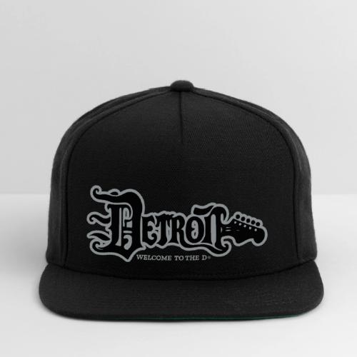 DETROIT GUITAR WTTD BLK SLR REG FONT - Snapback Baseball Cap