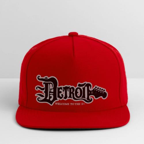 DETROIT GUITAR WTTD BLK SLR REG FONT - Snapback Baseball Cap