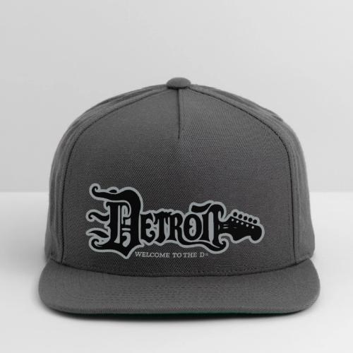 DETROIT GUITAR WTTD BLK SLR REG FONT - Snapback Baseball Cap